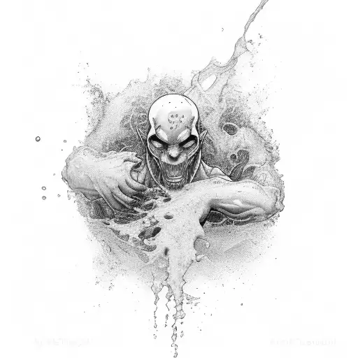 A Planner With A Water Tygr Flowing Around Their Body