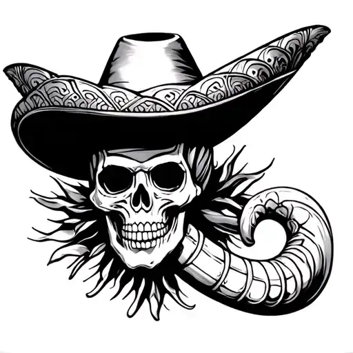 Horn Mariachi Skull