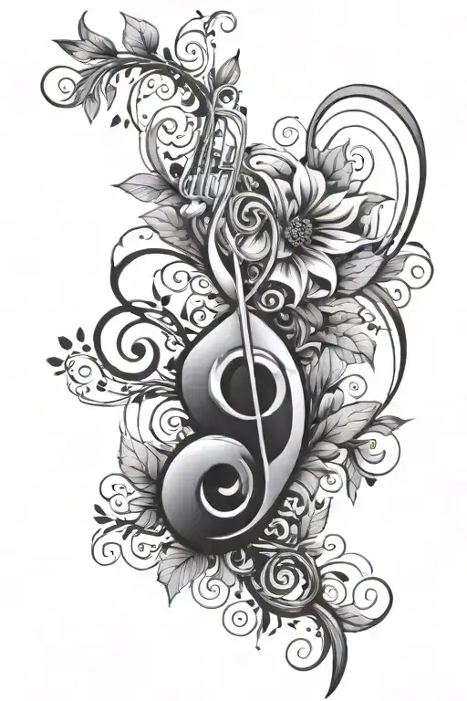 Birthflower May And Music Notes Swirling