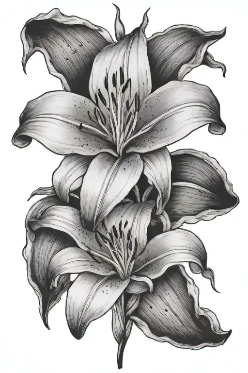 Lily Flower Shoulder Tattoo No Leafs Growing