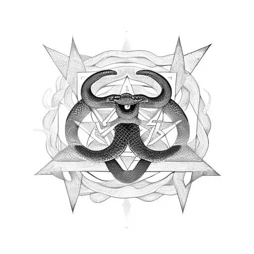 Snake In Pentagram