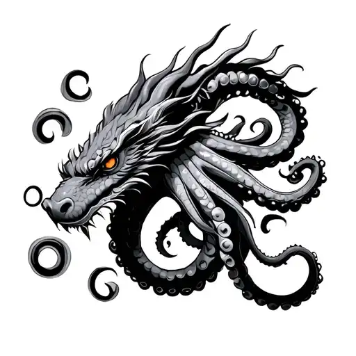 Dragon Octopus Ying The Symbol