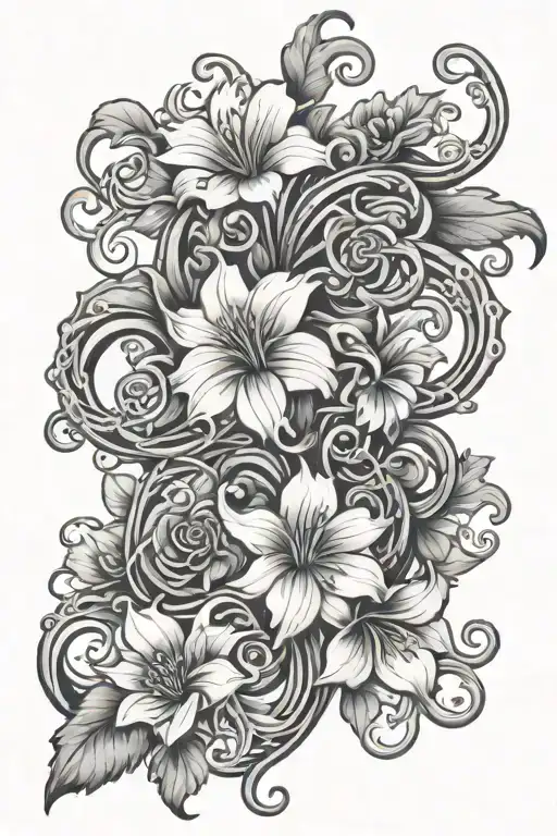 Flower Vine Intertwined Representing The Client's