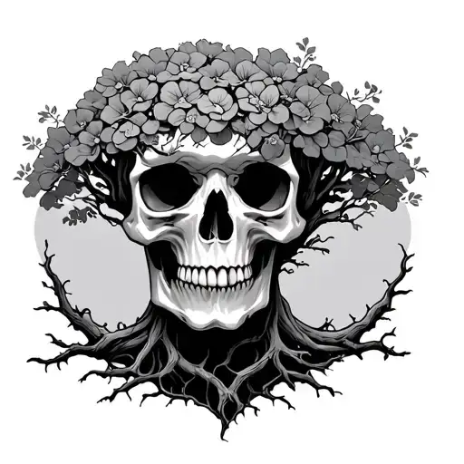 Skull And Life Tree