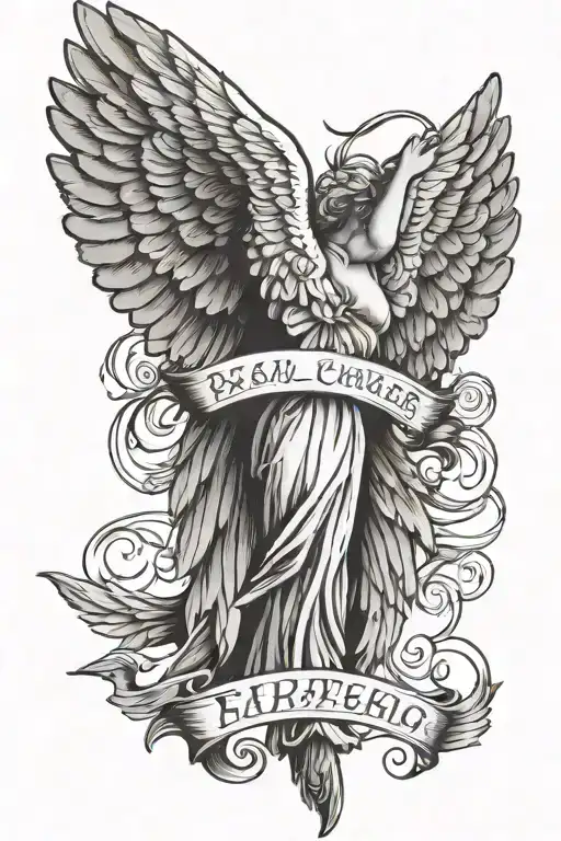 Text With An Angel Wings