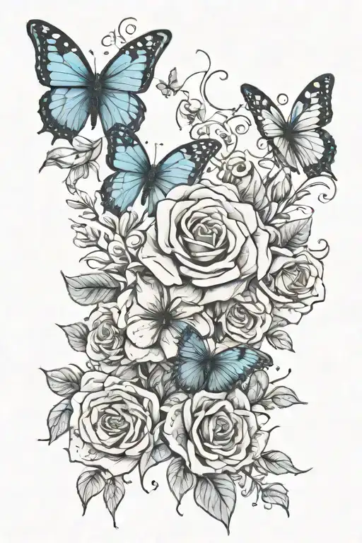 A Quote Saying Remember What You Stand For Surrounded By Blue Butterflies And Roses