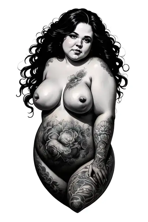 Chubby Nude Frontal Girl