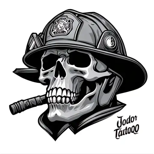 Firefighter Skull Face