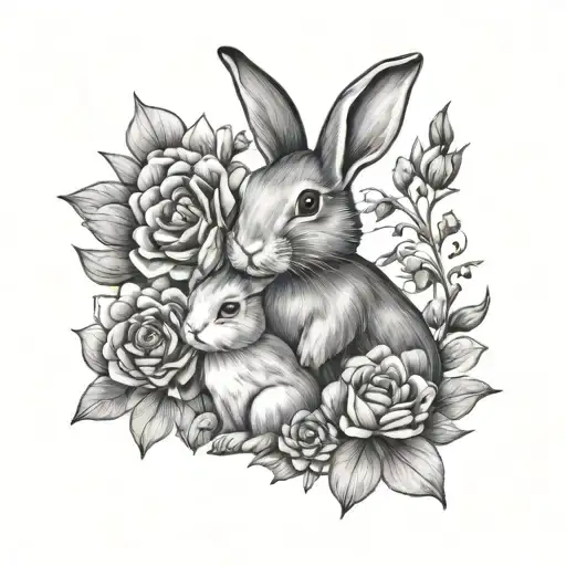 Rabbit Flowers 3 Children