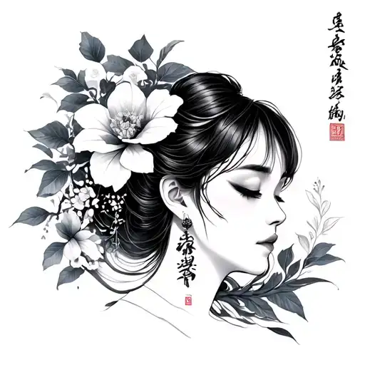 Japenese Inspired Nature Feminene Features