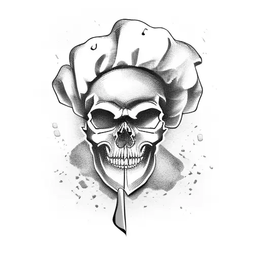 Skull Chef With Knife