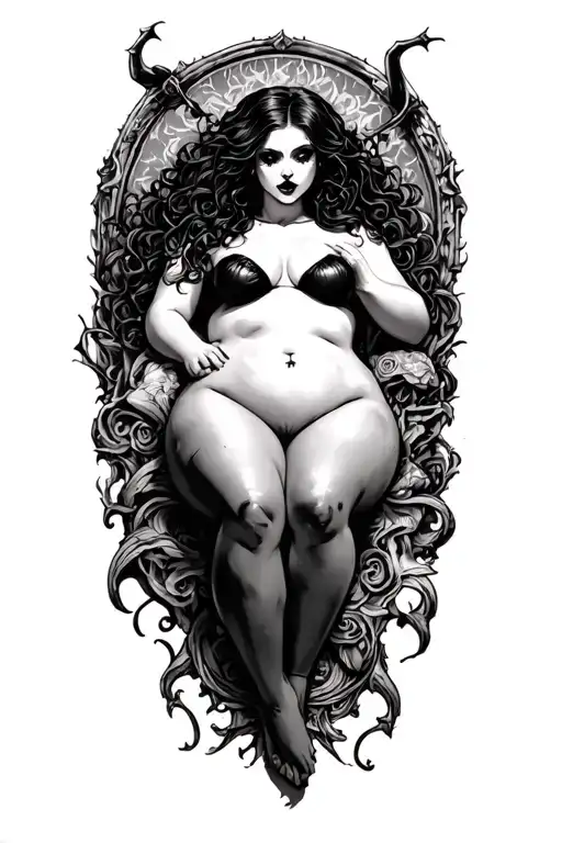 Chubby Nude White Girl Laying Down Vampire