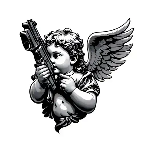 Cherub With Gun