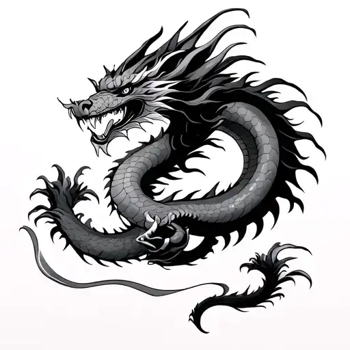 Japanese Dragon Flying