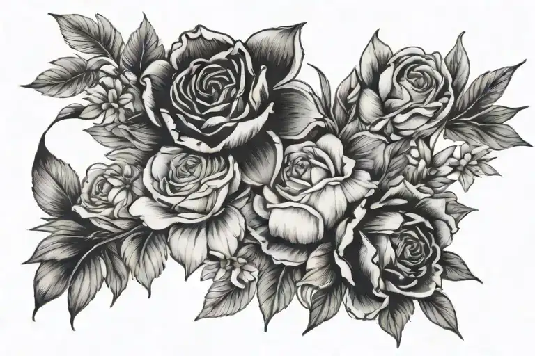 Floral Shoulder And Collarbone