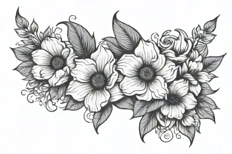 Floral Shoulder And Collarbone