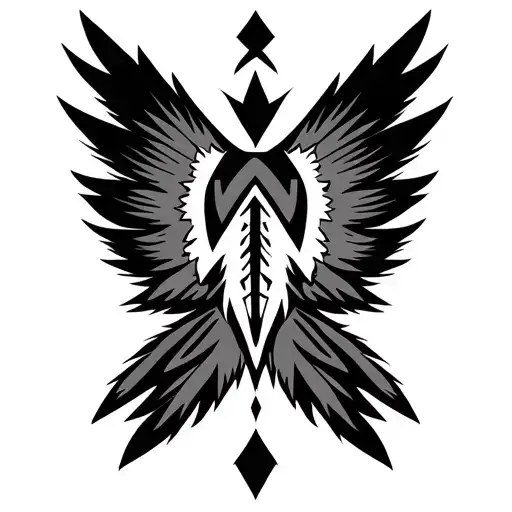 Navajo Symbols Feather Thunderbird