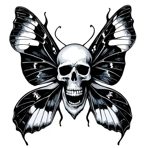 Skull And Death Moth