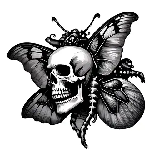 Skull And Death Moth