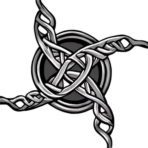 Mother Son Celtic Knot Made From Dna Strand