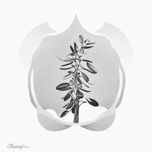 A Powerful Illustration Of Olivia Embracing An Olive Branch As A Symbol Of Peace