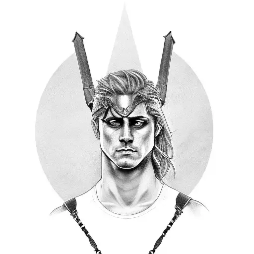 A Portrait Of Achilles With A Punk Rock Twist