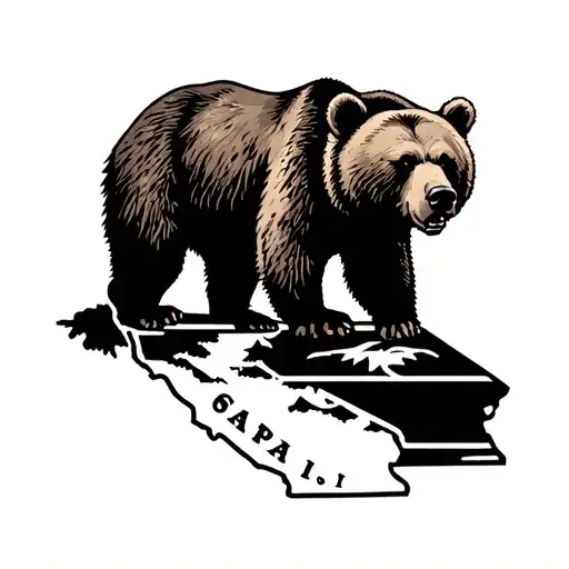 Bear With California State Outline