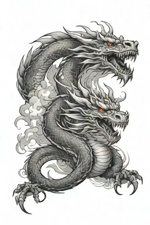 Dragon Made Of Smoke Flying