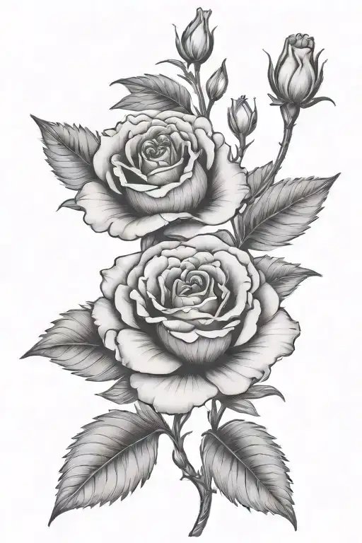 Carnation And Lace Black And Grey