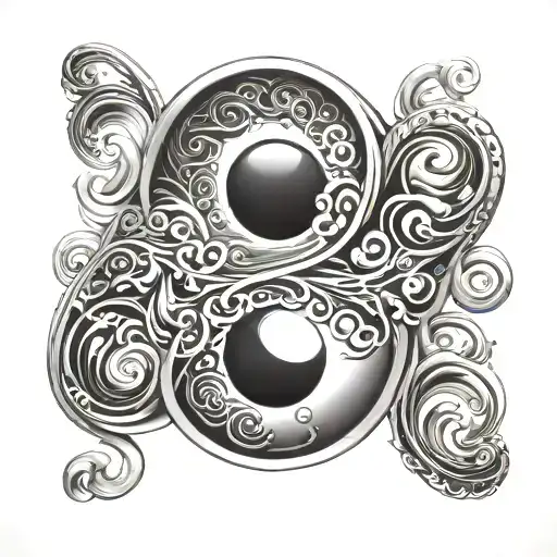 Infinity Symbol Mix Yin Yang Symbol