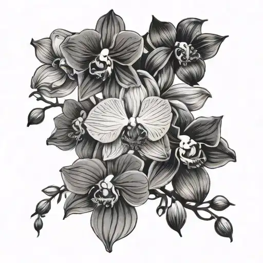 Orchids And Traditional Chinese Flower