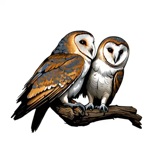 Barn Owl Lovers Dancing