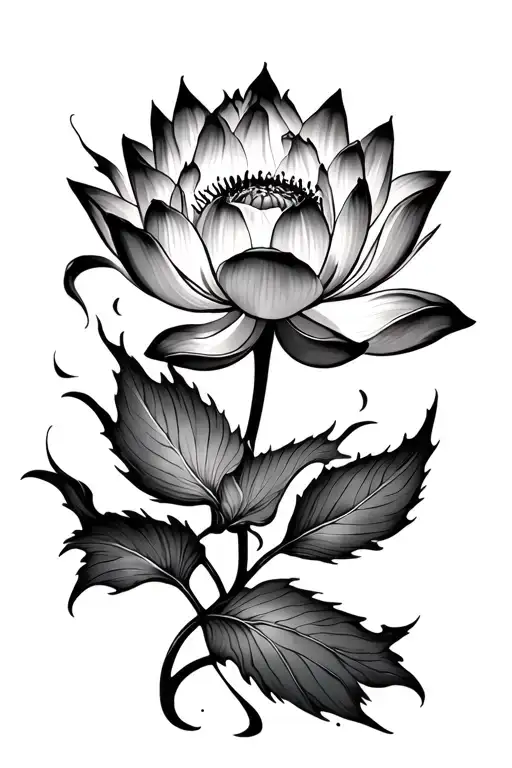 Flamming Lotus Blume