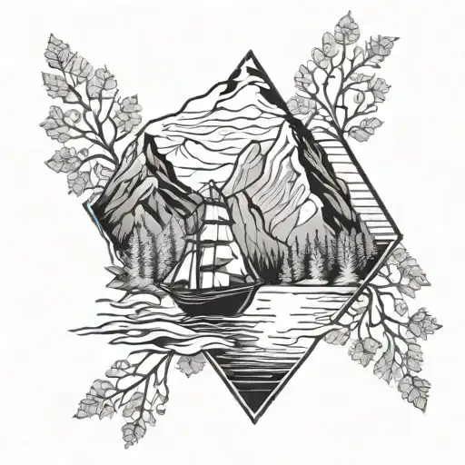 Norwegian Mountain Fjord And Threes