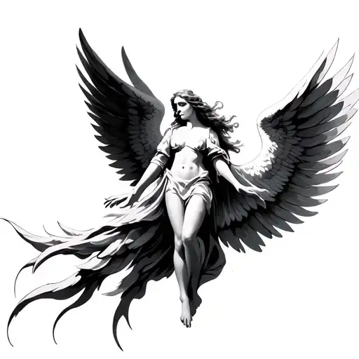 Six Wings Angel Flying