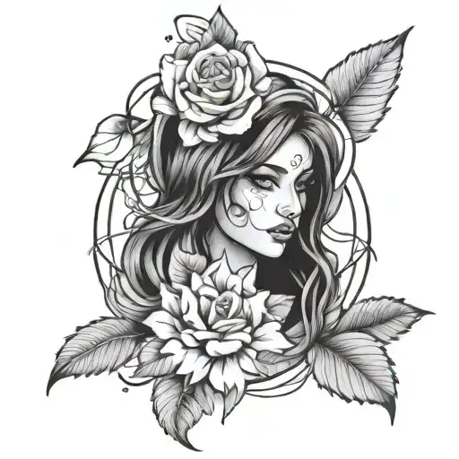 Line Work Tattoo Design