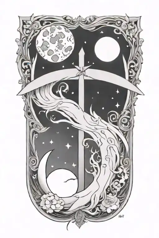 A Fine Line A Eclectic Asuturias Cross Surrounded By The Moon