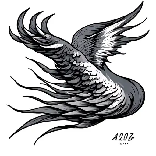 Minimalist Tattoo Which Represents The Wind With An Integral Date