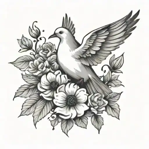 Dove Flowers Sun Shining