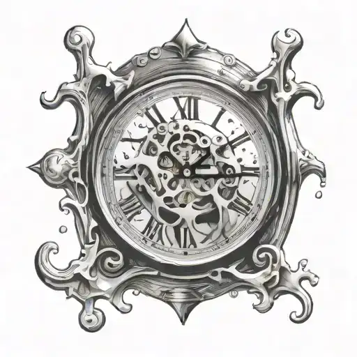 Clock With Melting Numbers