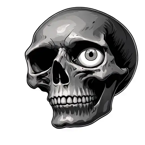 Skull With Sharingan Eyes