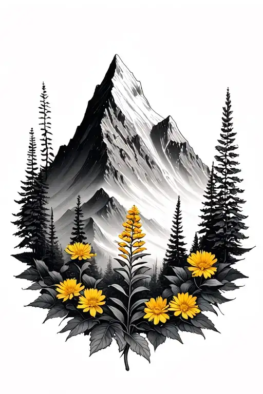 Hyssop And Mustard Mountain Peak