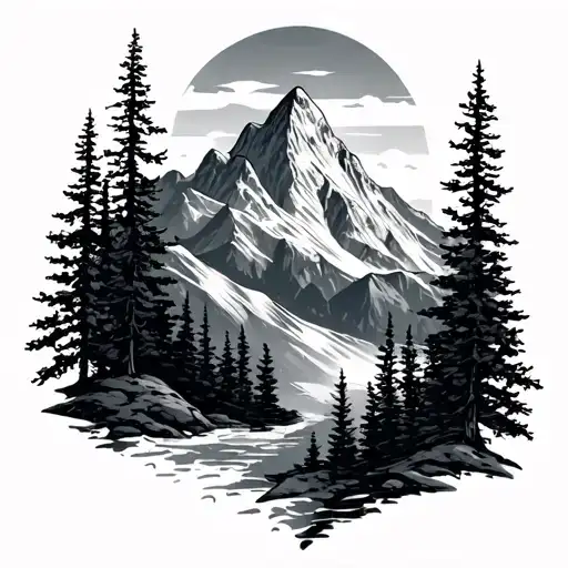 Hysso Branch And Mountain