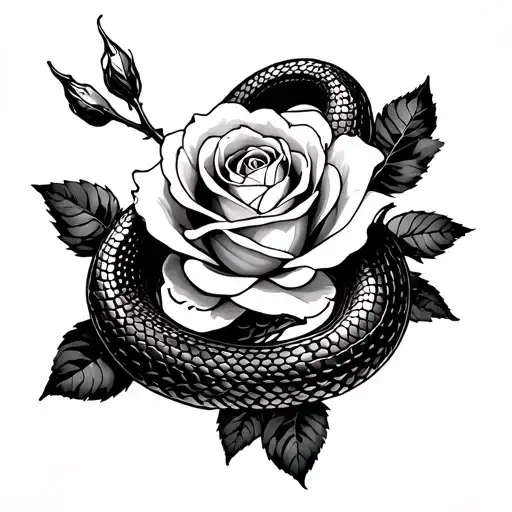 Snake And Rose