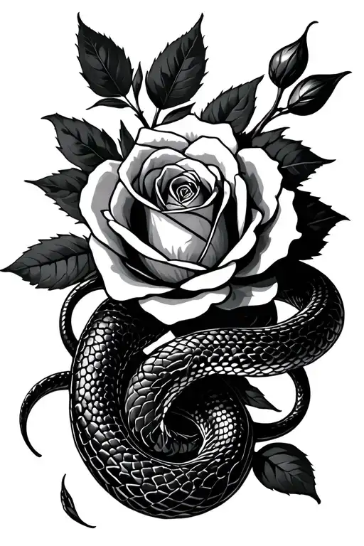 Snake And Rose