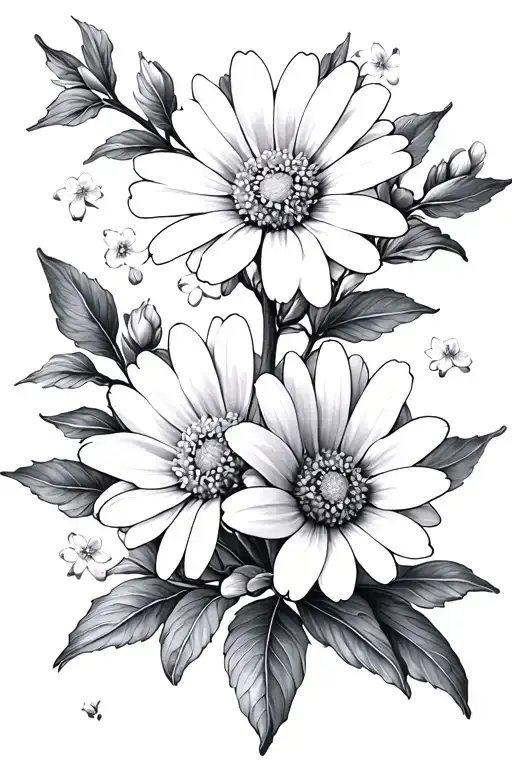 Daisy Violet Cherry Blossom