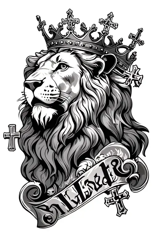 Lion Of Judah With Crown And Amsterdam Crosses