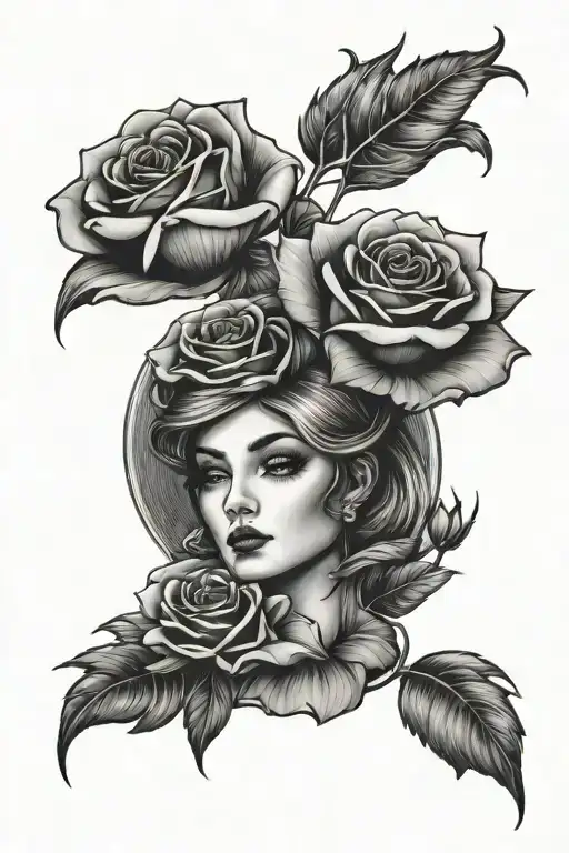 Lucy With Rose Surrounded