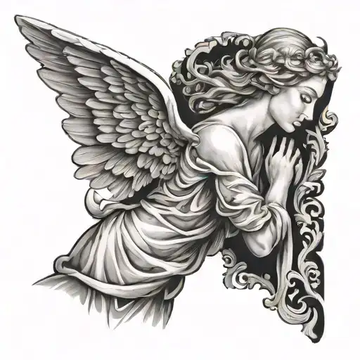 Praying Angel From The Side