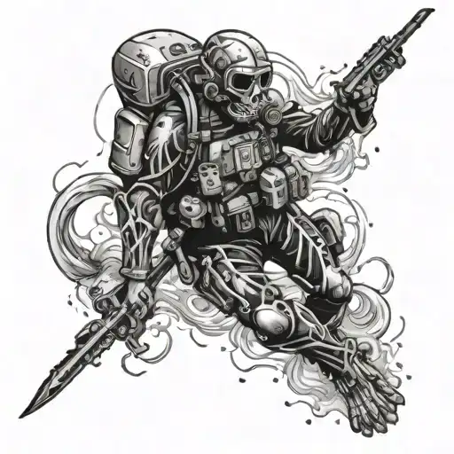 Combat Diver Skeleton
